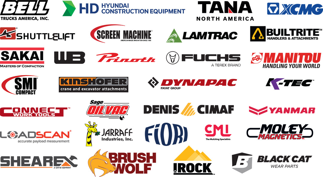 Heavy Equipment Brands Represented at NED