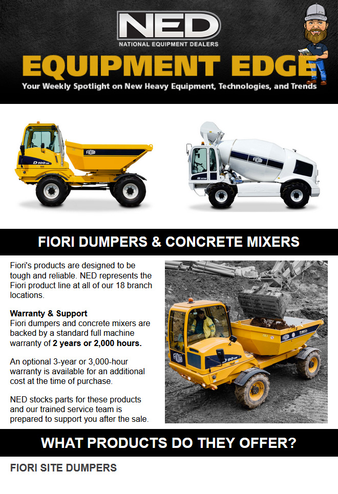NED Equipment Edge - Fiori Dumpers & Concrete Mixers - April 27, 2023