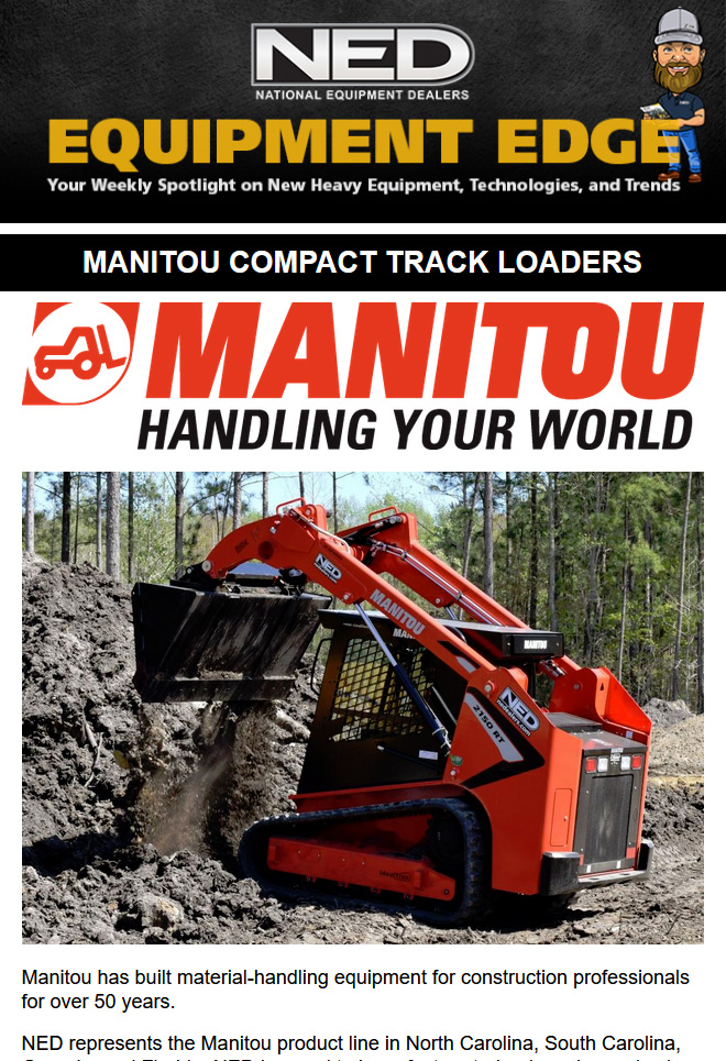 NED Equipment Edge Newsletter - Manitou Track Loaders - May 18, 2023